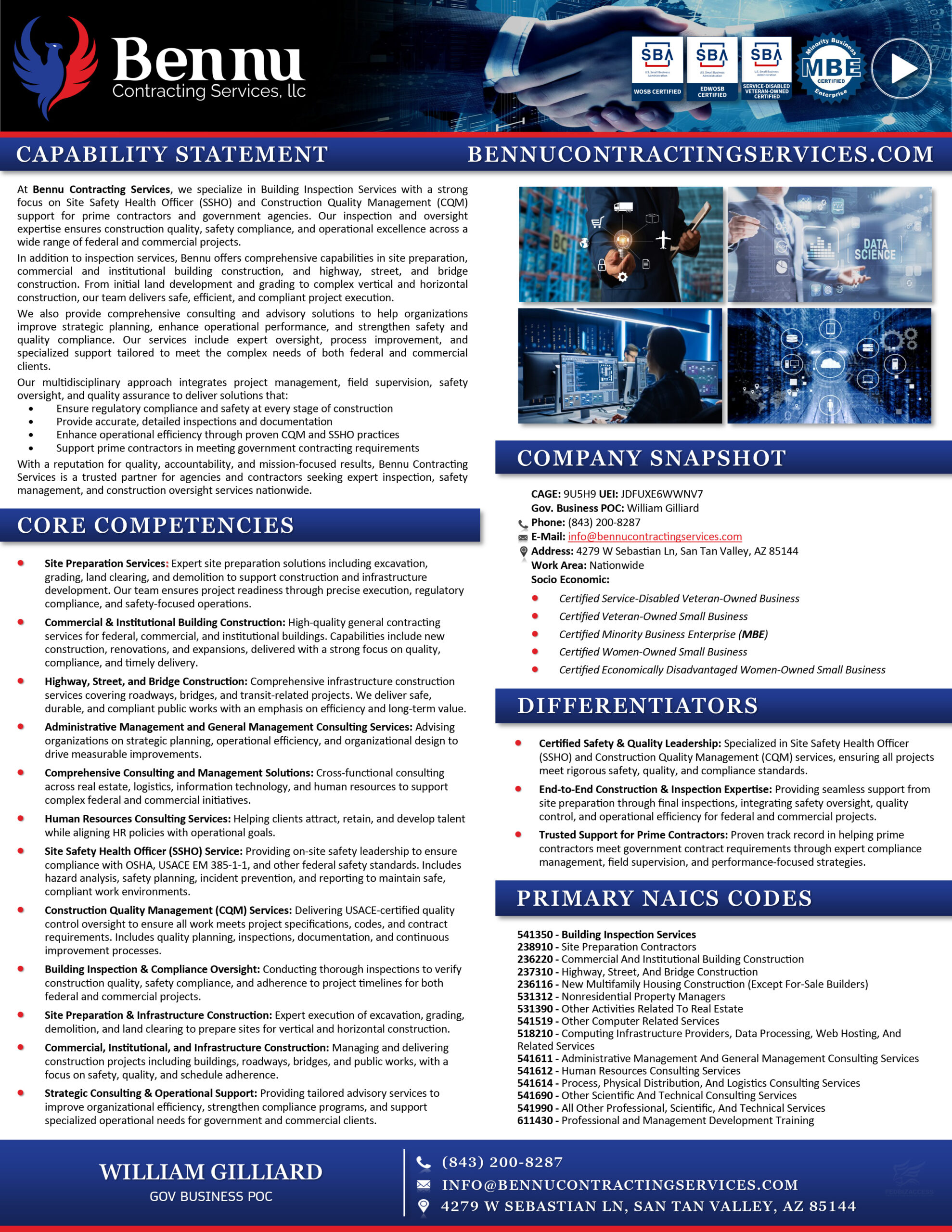 Bennu Contracting Services Capability Statement